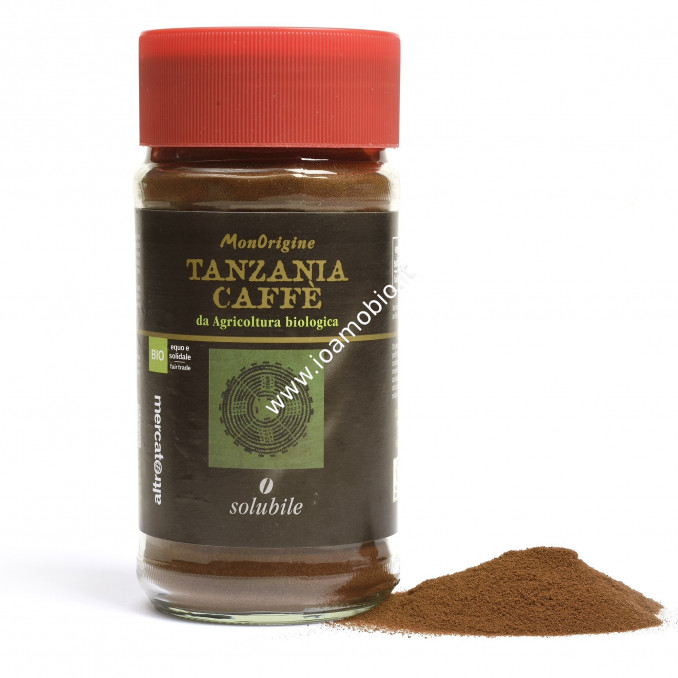 Caffè solubile monorigine Tanzania -bio 100g