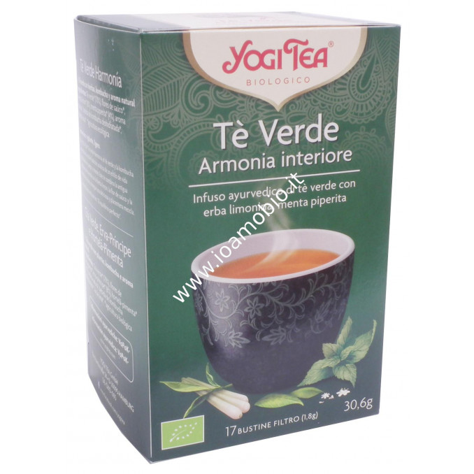 Yogi Tea - Tè Verde Armonia Naturale - Menta piperita, erba limonina
