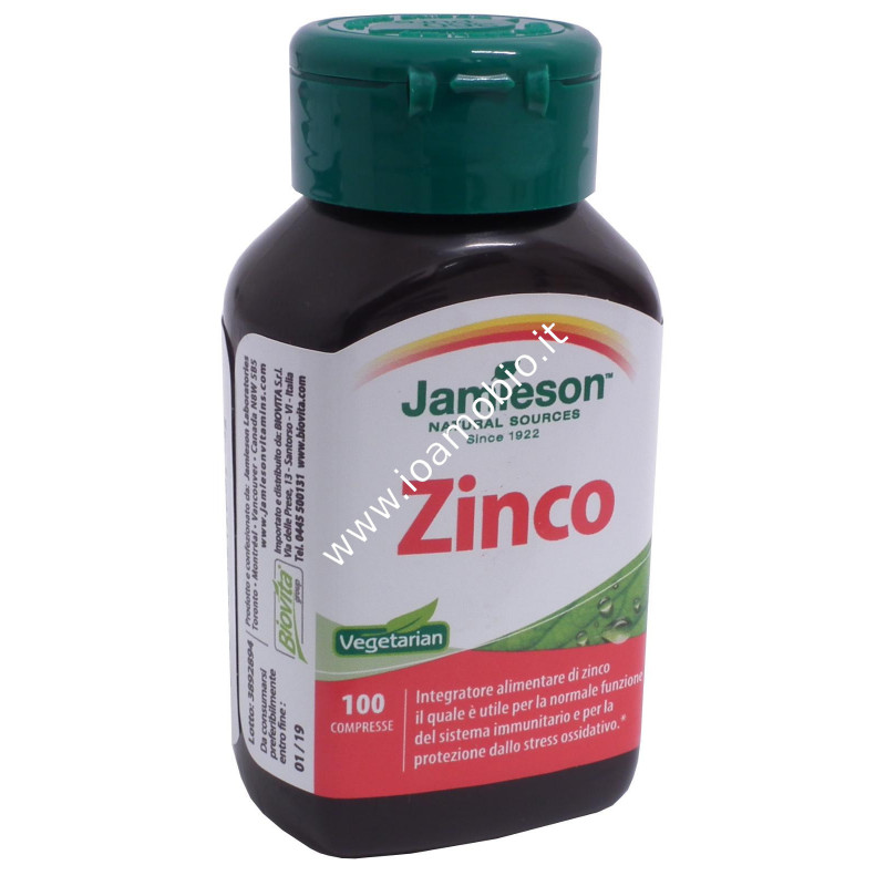 Jamieson Zinco 100 cpr - Integratore Sistema Immunitario e Stress Ossidativo