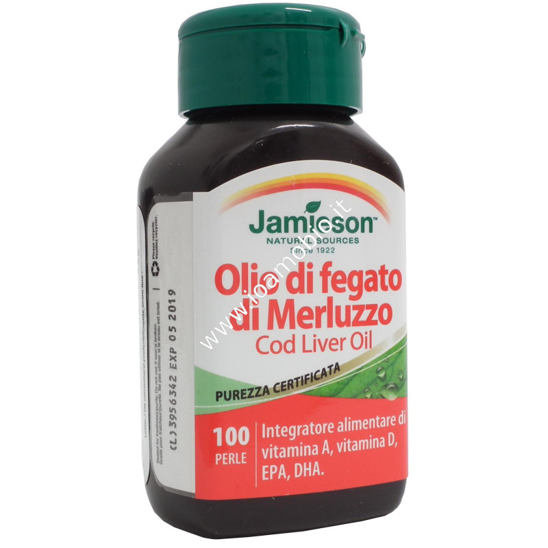 Dettagli Su Jamieson Olio Di Fegato Di Merluzzo 100 Perle Vitamina A E Epa Dha