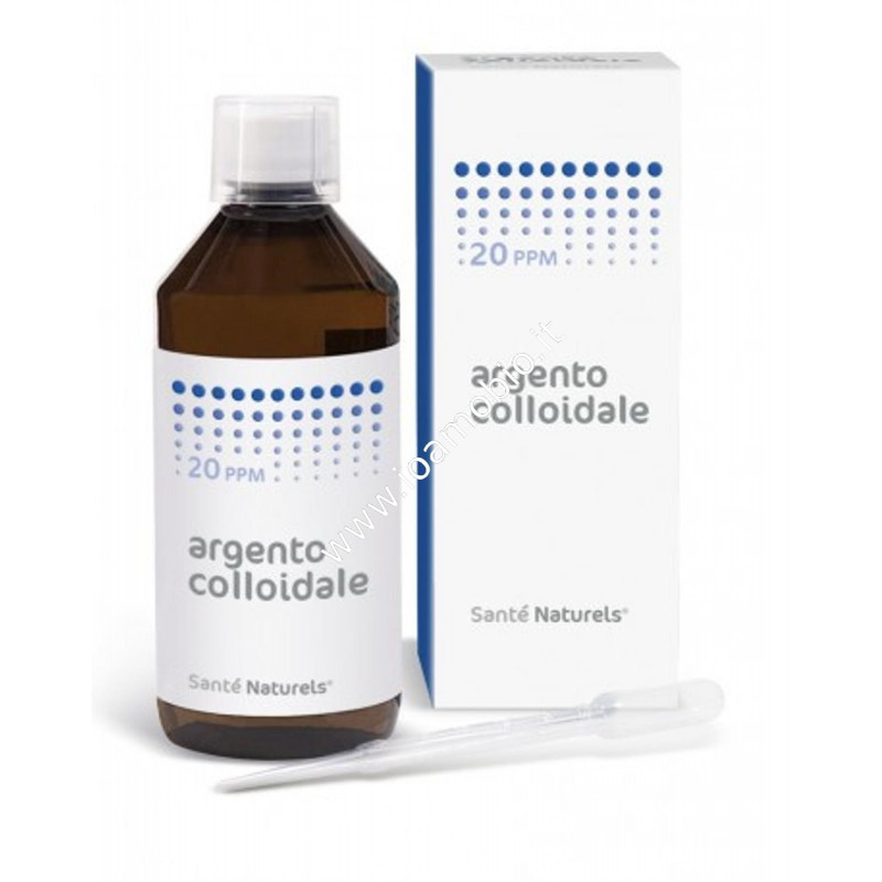 Argento Colloidale Vero 20 ppm 500ml - Antibiotico Naturale Santè Naturels