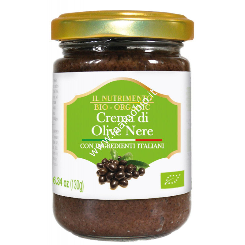 Crema di Olive Nere 130g - Condimento per Pasta, Crostini e Bruschette