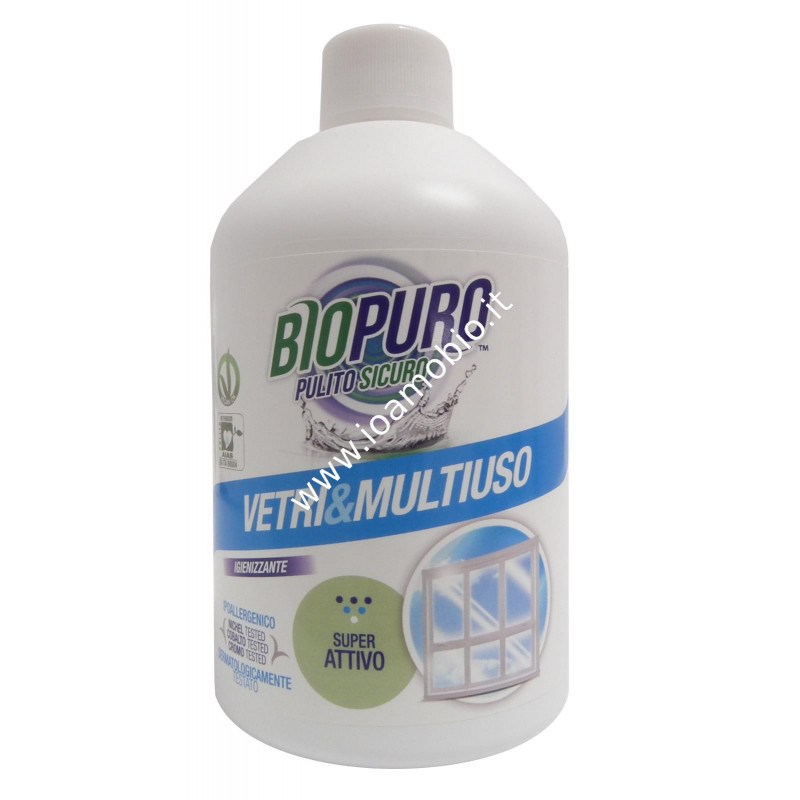 Ricarica - Detersivo Vetri e Multiuso 500ml - Biopuro