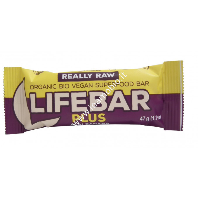 Barretta Lifebar Plus Acai Banana Raw 47g - Biologica e Cruda