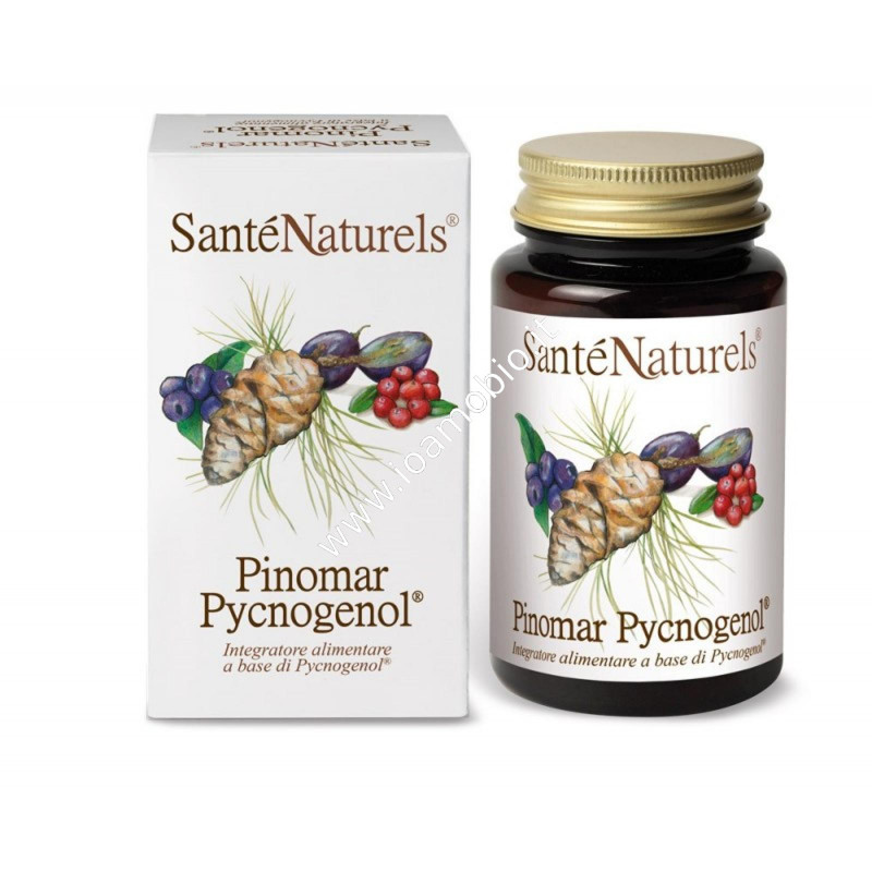 Pinomar Pycnogenol 60 cps - Santè Naturels Picnogenolo, Mirtillo e Acini d'Uva