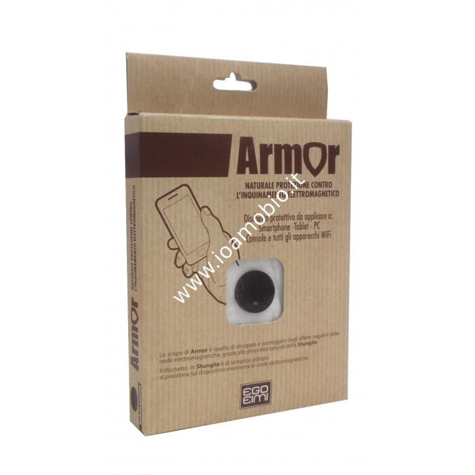 Armor Dischetto in Shungite Lucido 18mm - Contro Onde Elettromagnetiche Negative