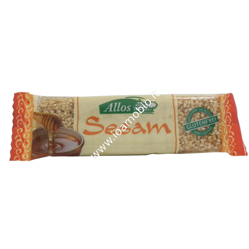 Barretta Croccante di Sesamo 30g - Snack Allos Biologico Barretta Croccante di Sesamo 30g - Snack Allos Biologico