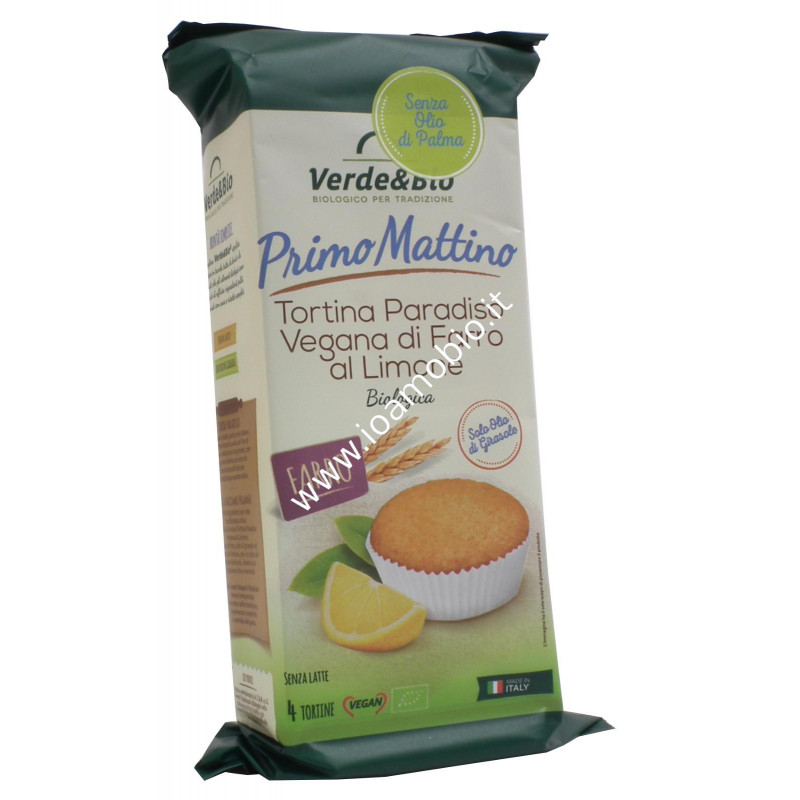 Tortina Paradiso Vegan - Farro e Limone 200g - Merenda Vegana Biologica
