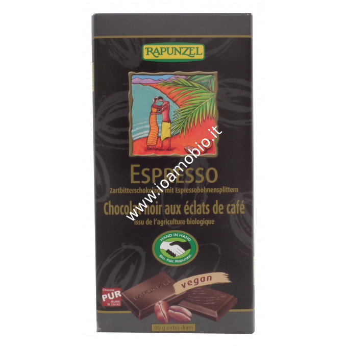Cioccolato fondente con chicchi di caffè 80g