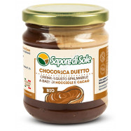 Chocorica Duetto 200g - Crema Biologica Spalmabile Nocciola Cacao