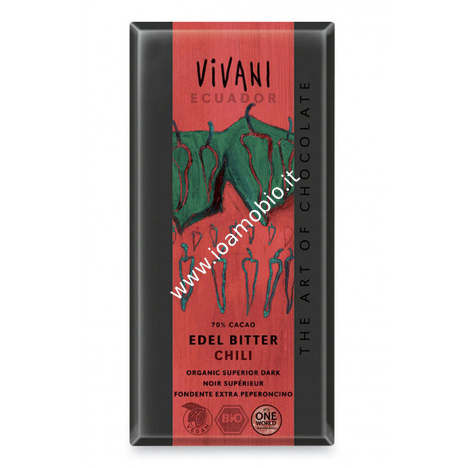 Vivani - Cioccolato Fondente al Chili 100g - Biologico