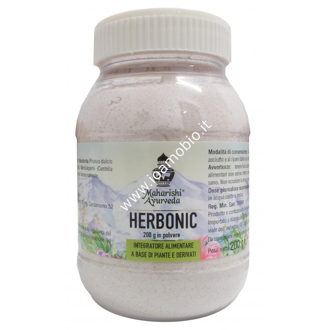 Herbonic 200g - Preparato per Bevanda a base di Mandorle e Erbe Ayurvediche