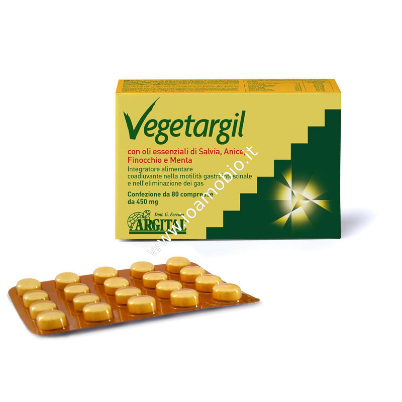 Vegetargill 80cpr- Compresse di Argilla Verde con Salvia Anice Finocchio e Menta