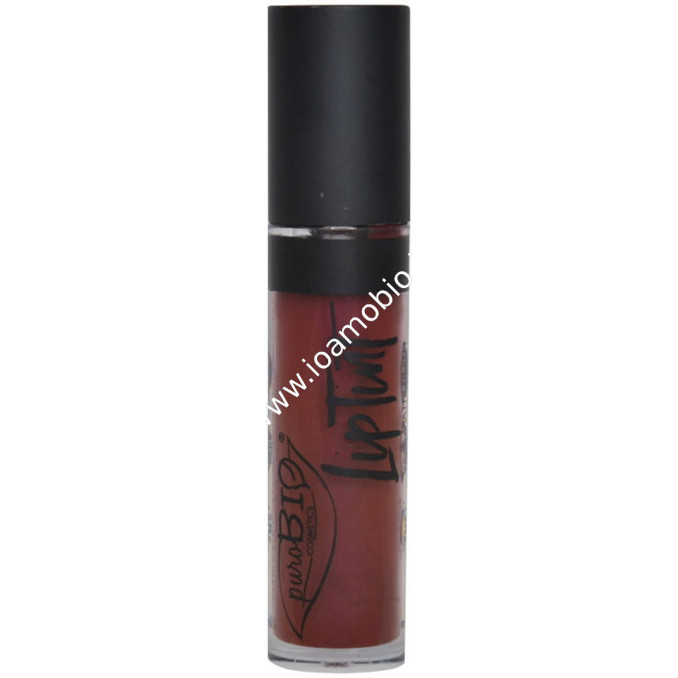 Rossetto Liquido Lip Tint 06  Borgogna  Matte Finish - PuroBio Cosmetics