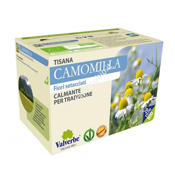 Camomilla 20 filtri - Valverbe Tisana biologica Calmante per tradizione