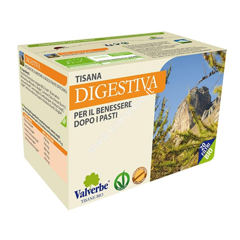 Digestiva 20 filtri - Valverbe Tisana biologica - Benessere dopo i pasti