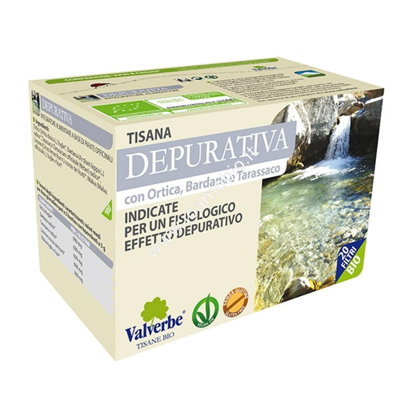 Depurativa 20 filtri - Valverbe Tisana biologica effetto depurativo