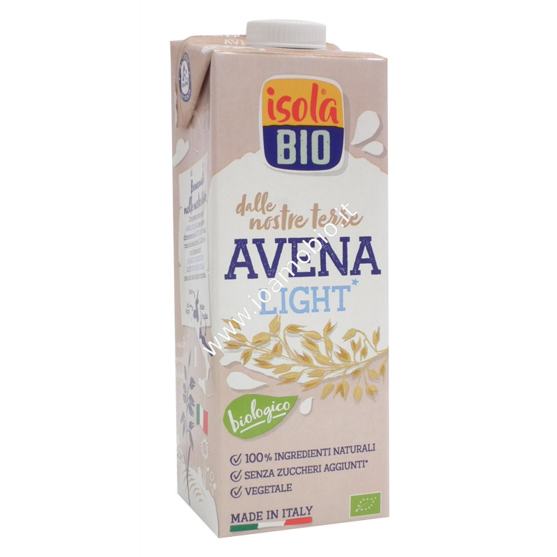 Bevanda Avena light 1 lt - Latte vegetale biologico Isola Bio
