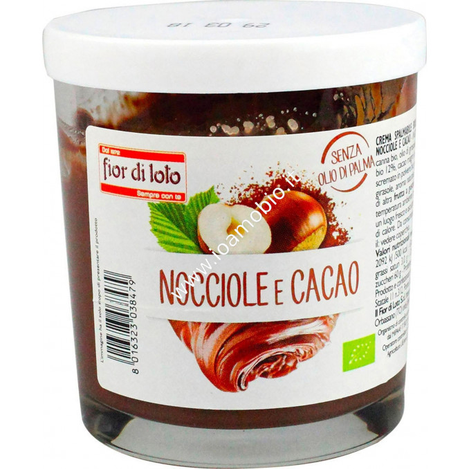 Crema Spalmabile Nocciole e Cacao 200g - Biologica Fior di Loto