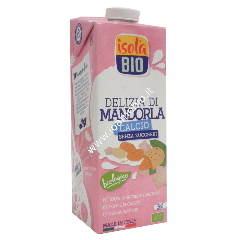 Bevanda alla Mandorla con Calcio 1lt - Latte Vegetale Isola Bio