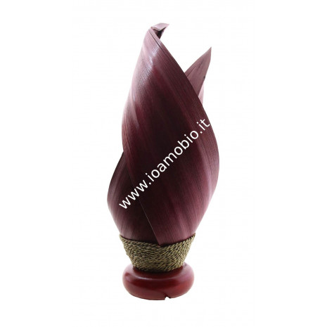 Lampada in Cocco Sinuosa Mamma con Baby - Sfera color Panna