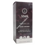 Khadi bio Dark Brown - Tinta vegetale capelli Castano scuro 100g