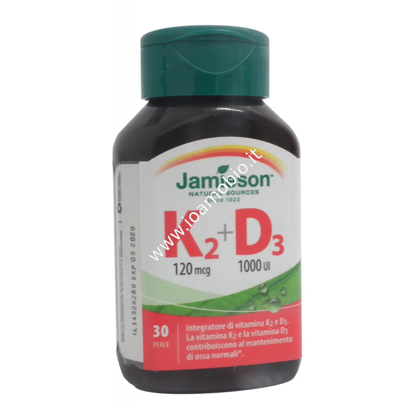 Jamieson Vitamina K2 + D3 - Integratore di sostegno per Ossa e Articolazioni