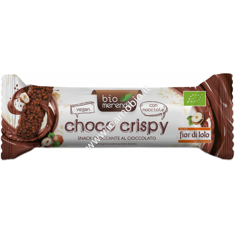 Choco Crispy - Barretta  Riso Soffiato Cacao e Nocciola 15g -  Fior di Loto