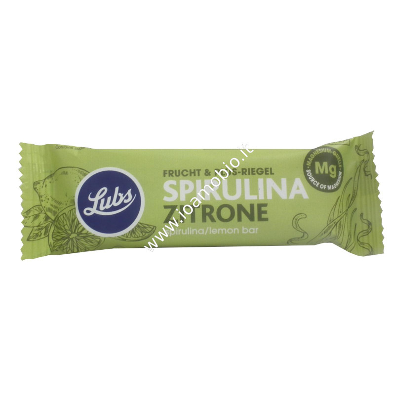 Lubs - Barretta Spirulina Limone Biologica  Raw 40g - snack crudo