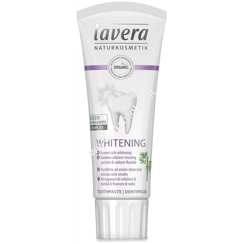 Dentifricio Whitening 75ml - Igiene Orale Lavera - Azione Sbiancante Macchie
