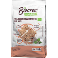 Biocroc Triangoli di Grano Saraceno 40g - Snack bio Senza Glutine