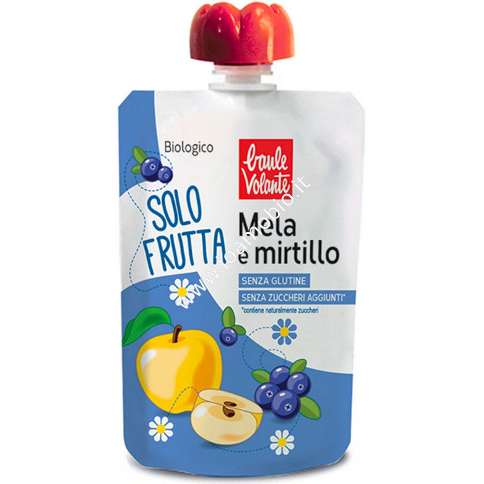 Solo Frutta Mela e Mirtillo 100ml - Frutta biologica da bere Baule Volante