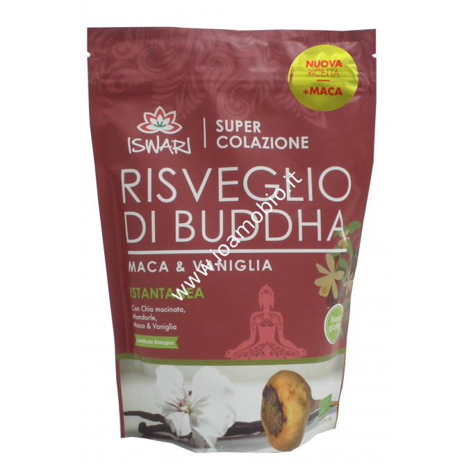 Risveglio di Buddha Iswari - Maca e Vaniglia Bio 360g Istantaneo Senza Glutine