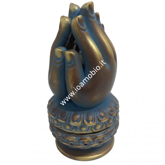 Brucia Incenso Namastè in Ceramica - per bastoncini, resine e coni