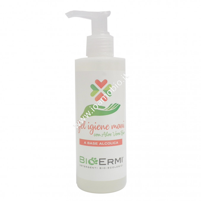 Gel Igiene Mani Bioermi 200ml - Igienizzante alcolico con Tea Tree Limone e Aloe
