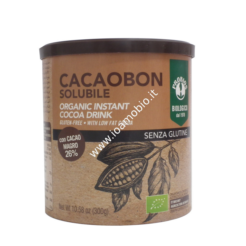Cacaobon Bevanda Solubile Istantanea al Cacao 300g - Biologica Probios