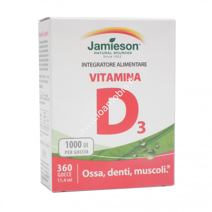 Jamieson Vitamina D gocce - 360 gocce - Integratore Ossa e Denti