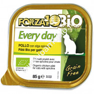 Patè per Gatti al Pollo con Alga Spirulina 85gr - Cibo Biologico Forza10