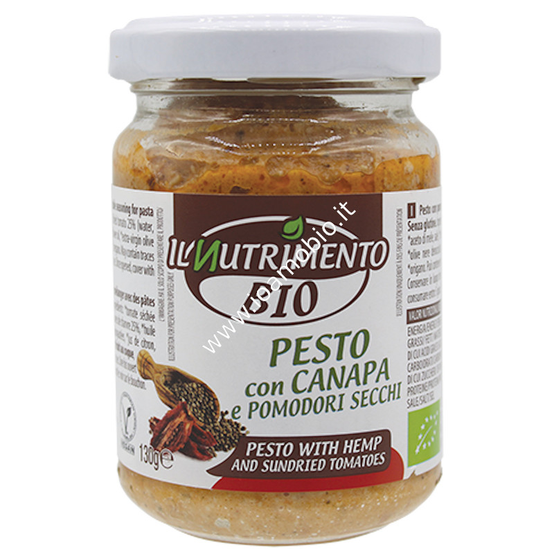 Pesto Canapa e Pomodori Secchi Bio 130g - Condimento