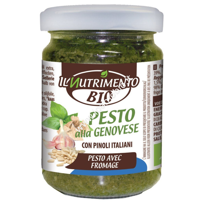 Pesto alla Genovese con Formaggio 130g - Il Nutrimento Condimento Bio