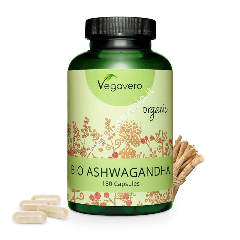 Ashwagandha BIO Vegavero (Withania Somnifera) 180 capsule - Equilibrio psicofisico