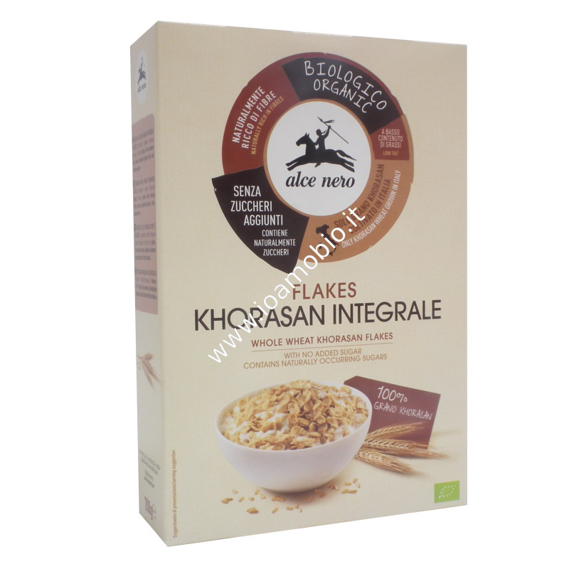 Flakes di grano Khorasan Integrale Bio 200g - Fiocchi  per colazione Alce Nero