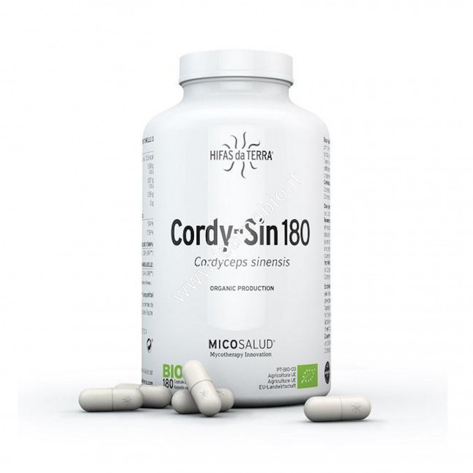 Cordy-sin ( Cordyceps sinensis) 180 capsule - Funghi Bio Hifas da Terra