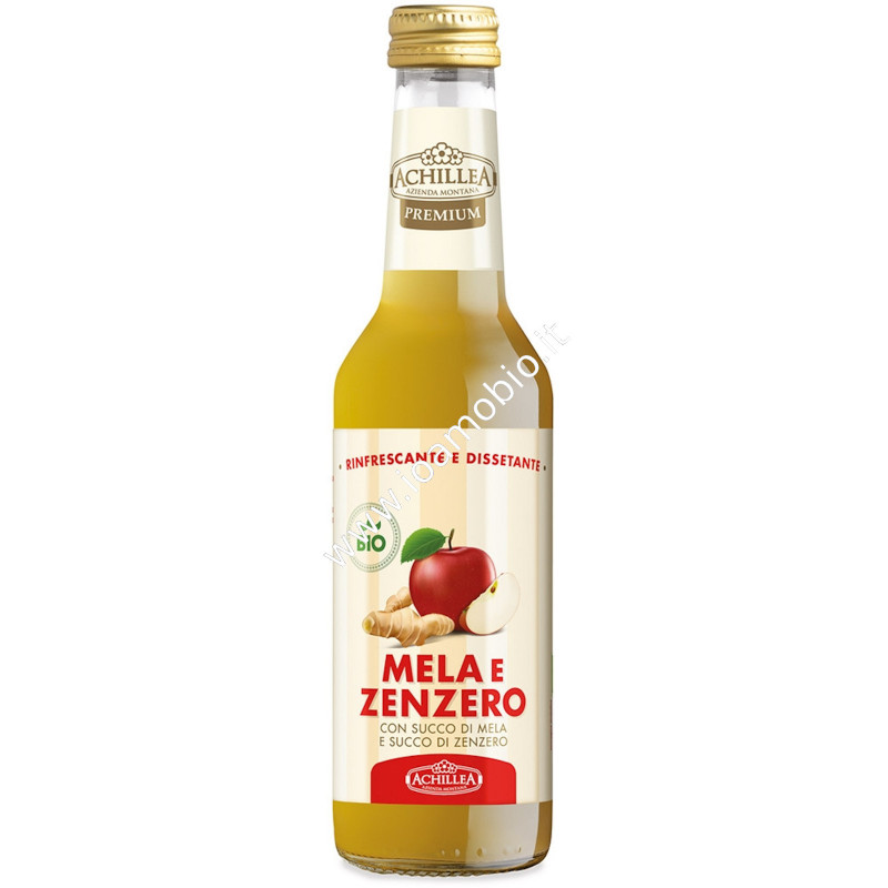 Succo Mela e Zenzero 275ml - Bibita di Frutta non Gasata Achillea
