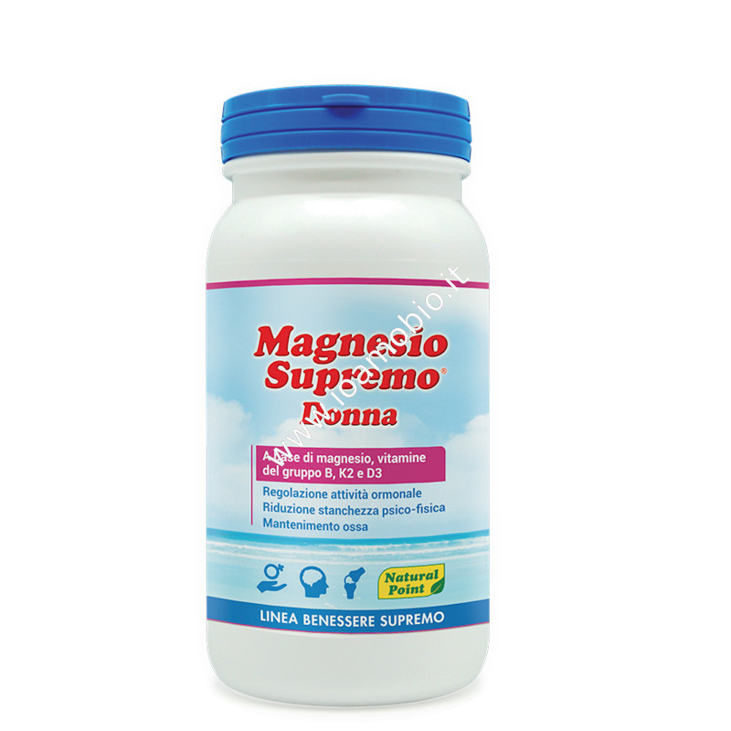 Magnesio Supremo Donna 150g - con vitamine del gruppo B, vitamina K2 e D3