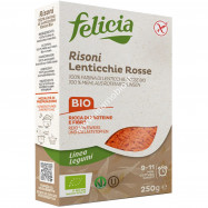 Risoni di Lenticchie Rosse 250g - Pasta Biologica di Legumi Free Felicia