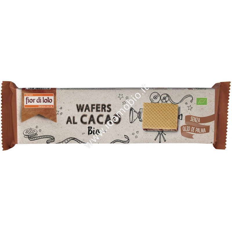 Wafer al Cacao 125g - Wafers Biologici Fior di Loto