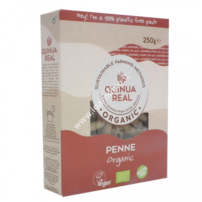 Quinua Real - Penne rigate di Riso e Quinoa 250g - Pasta Bio senza glutine