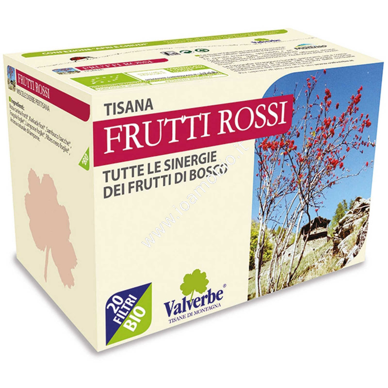 Frutti Rossi 20 filtri - Valverbe Tisana biologica - Sinergie di frutti di bosco