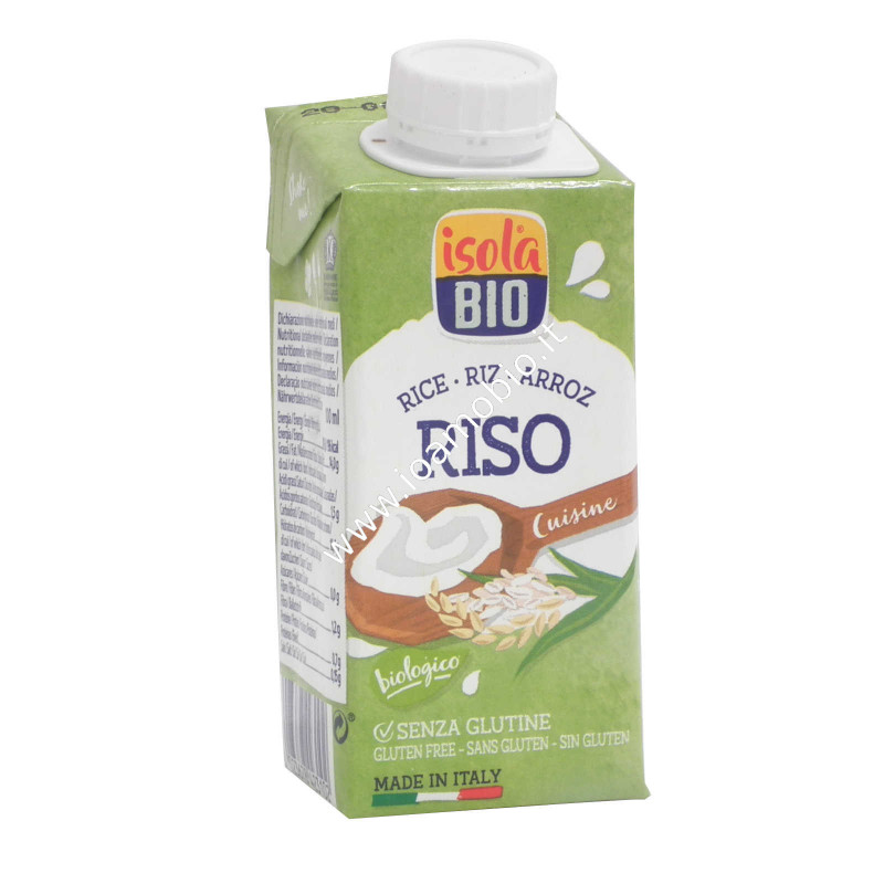 Crema di Riso da Cucina 200ml - Panna di Riso Biologica Isola Bio